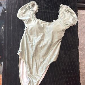 Womens Boutique Sage Green One Piece Swimsuit